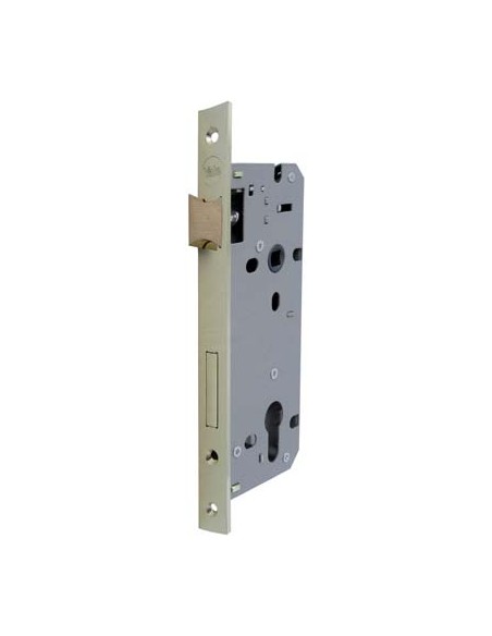 SERRATURA LEGNO INFILARE 52X YALE B.Q OTTONATO F.MM 22 F.SAGOM M2+SCR+Q8 E.MM 35