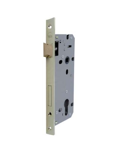 SERRATURA LEGNO INFILARE 52X YALE B.Q OTTONATO F.MM 22 F.SAGOM M2+SCR+Q8 E.MM 40
