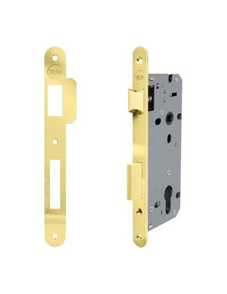 SERRATURA LEGNO INFILARE 52X YALE B.T OTTONATO F.MM 22 F.SAGOM M2+SCR+Q8 E.MM 40