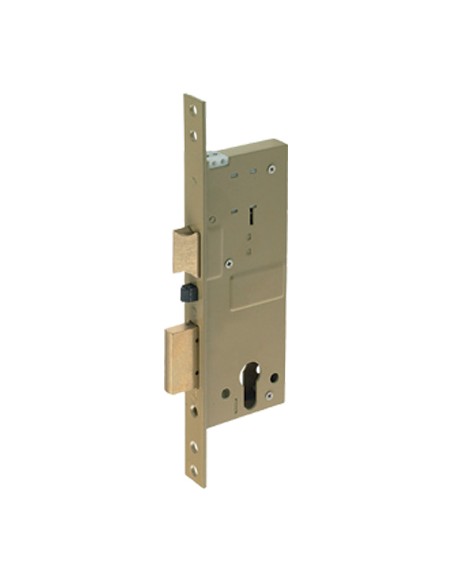 SERRATURA LEGNO INFILARE ELETTRICA 58100 YALE B.Q OTT. SATINATO F.MM 22 F.SAGOM M2+SCR E.MM 60