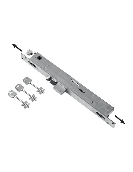 SERRATURA MONTANTE INFILARE ELETTRICA 6703 FEB B.Q INOX F.MM 25 DM M2 TRIP+SCR+Q8 E.MM 23