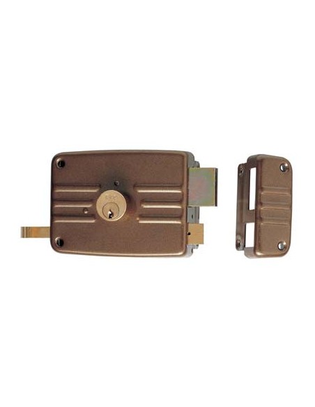SERRATURA LEGNO APPLICARE 430 ISEO C.TONDO FISSO M3+TIRANTE E.MM 70 DX