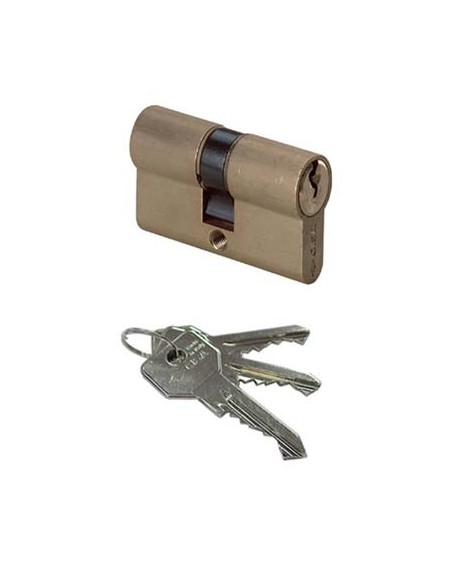 CILINDRO SAGOMATO 0G300 CISA OTTONE CHIAVI 3 CAMMA DIN MM 64 27+37