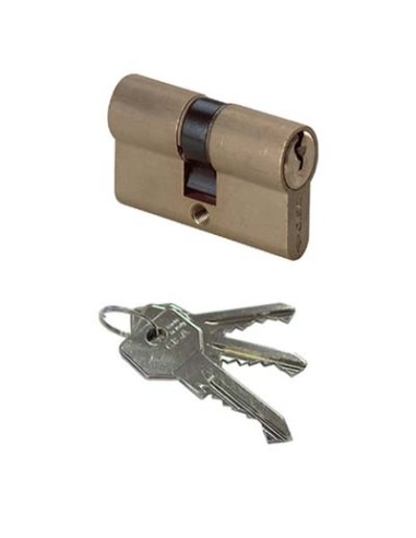 CILINDRO SAGOMATO 0G300 CISA OTTONE CHIAVI 3 CAMMA DIN MM 80 40+40