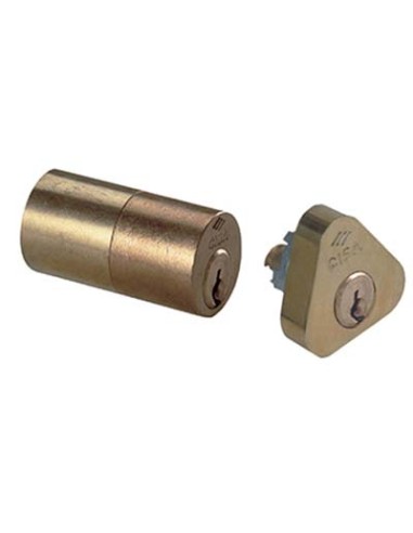 COPPIA CILINDRI ESTERNI 02139 CISA OTTONE CHIAVI 3 X 11721/11921