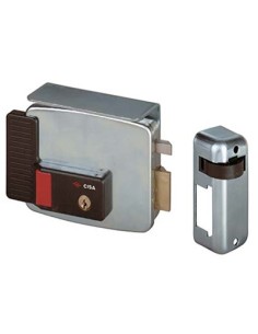 SERRATURA METALLO APPLICARE ELETTRICA 11731 CISA ZINCATA C.TONDO FISSO+SCR+PULS+TETT E.MM 50 SX