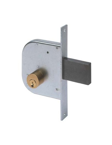 SERRATURA CANCELLO INFILARE 42020 CISA B.Q ZINC F.MM 22 C.TONDO M1+SCR E.MM 50