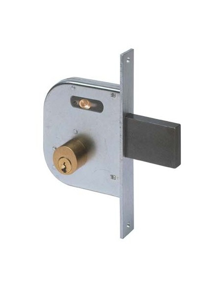 SERRATURA CANCELLO INFILARE 42030 CISA B.Q ZINC F.MM 22 C.TONDO M1+SCR+POM E.MM 50