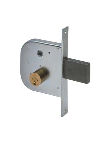 SERRATURA CANCELLO INFILARE 42310 CISA B.Q ZINC F.MM 22 C.TONDO M1+SCR+Q8 E.MM 50