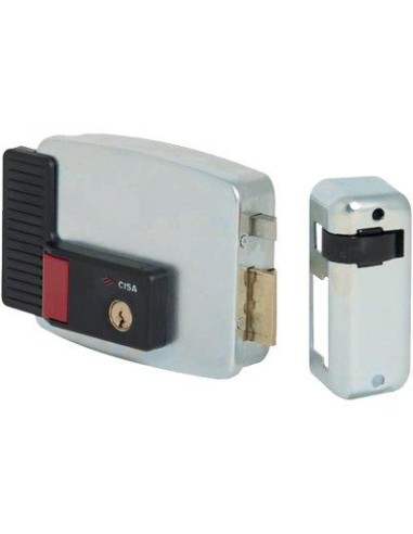 SERRATURA METALLO APPLICARE ELETTR 11931 INT CISA ZINCATA C.TONDO FISSO+SCR E.MM 50 SX