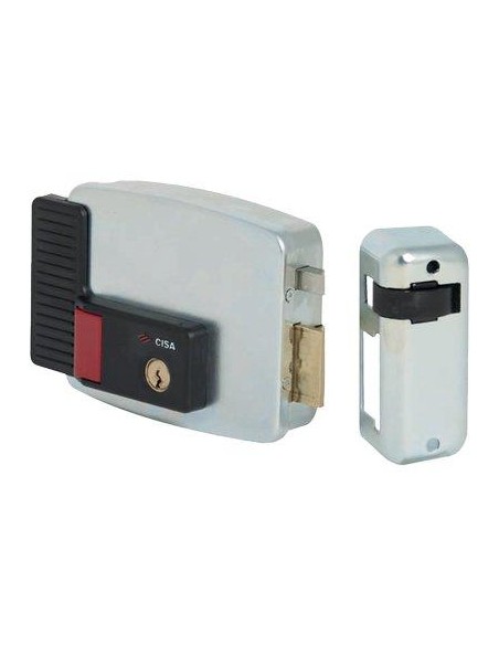 SERRATURA METALLO APPLICARE ELETTR 11931 INT CISA ZINCATA C.TONDO FISSO+SCR E.MM 50 SX