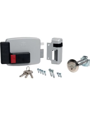SERRATURA LEGNO APPLICARE ELETTRICA 11610N CISA VERN C.STACCATO+SCR+PULSANTE E.MM 50/80 SX