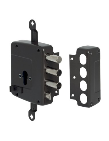 SERRATURA LEGNO APPLICARE 56167 CISA F/SAG M2 SCR+TRIP E.MM 63 DX