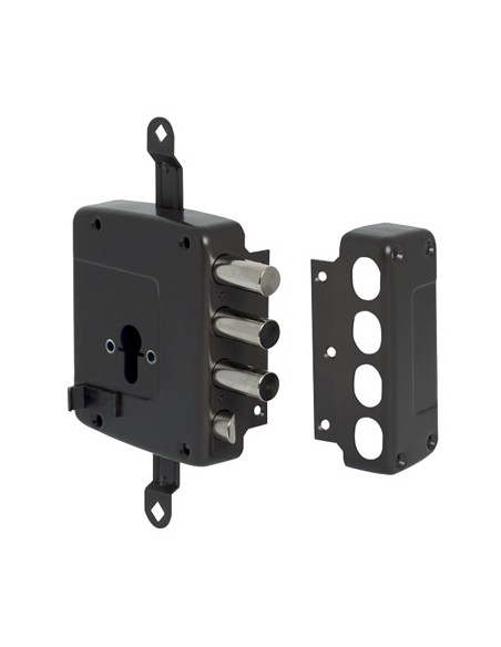 SERRATURA LEGNO APPLICARE 56167 CISA F/SAG M2 SCR+TRIP E.MM 63 DX