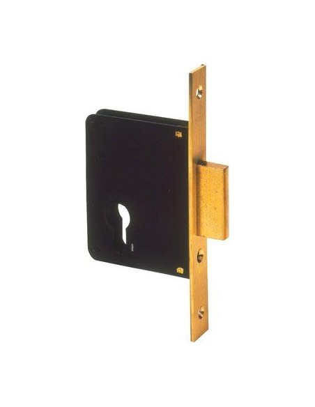 SERRATURA LEGNO INFILARE 52310 CISA B.QUADRO OTTONATO F.MM 22  F.SAGOM M2 E.MM 60
