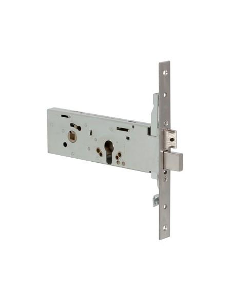 SERRATURA METALLO INFILARE 56357 CISA B.Q INOX F.MM 22 F.SAG.TRIP+SCR+Q8 H.MM 64 E.MM 90