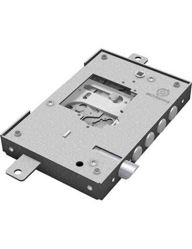 SERRATURA METALLO APPLICARE NUDA 2500 SECUREMME S/CUORE TRIPL+SCR IP.MM 28 E.MM 63 DX