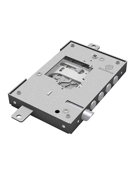 SERRATURA METALLO APPLICARE NUDA 2500 SECUREMME S/CUORE TRIPL+SCR IP.MM 28 E.MM 63 DX