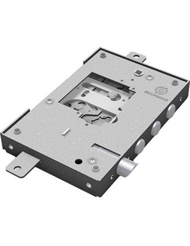 SERRATURA METALLO APPLICARE NUDA 2500 SECUREMME S/CUORE TRIPL+SCR IP.MM 37 E.MM 63 SX