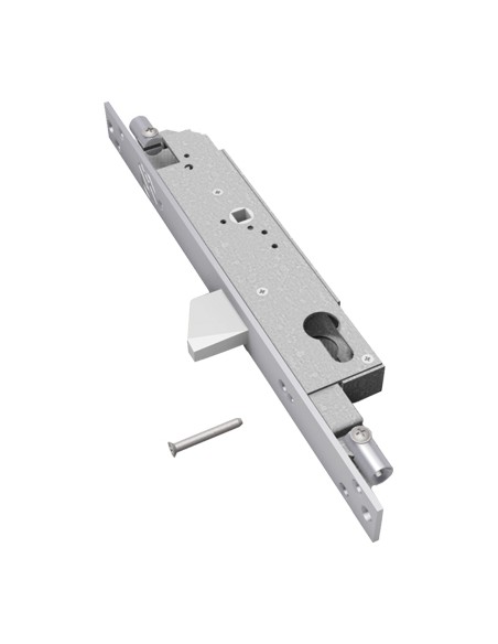SERRATURA MONTANTE INFILARE 2153 SECUREMME B.Q INOX F.MM 22 F.SAGOM M1 TRIPL+SCR+Q8 E.MM 35