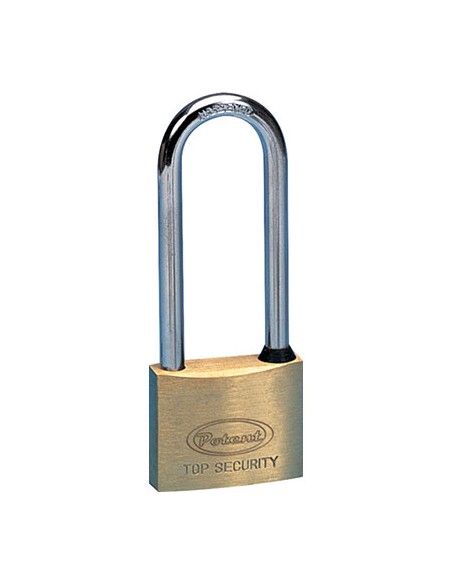 LUCCHETTO ARCO LUNGO 2700 POTENT OTTONE ARCO CROMATO CHIAVI 2 MM 40X58