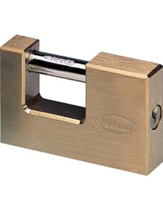 LUCCHETTO RETTANGOLARE 2800 POTENT OTTONE SATINATO CHIAVI 2 MM 50