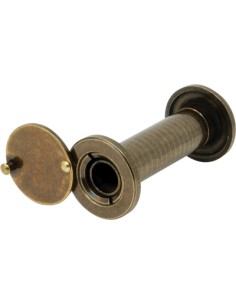 SPIONCINO GRANDANGOLO PORTE POTENT FINITURA OTTONE BRONZATO F.MM 14 L.MM 70/120