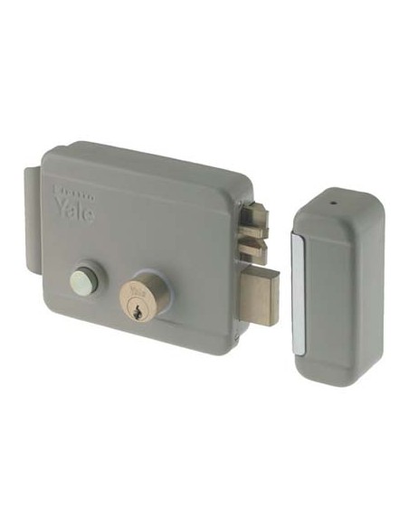 SERRATURA CANCELLO APPLICARE ELETTRICA 68880 YALE VERN C.TONDO FISSO M2+SCR+PULS+TETT E.MM 50 DX