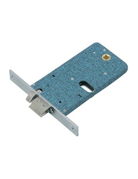 SERRATURA METALLO INFILARE ELETTRICA 377 OMEC B.Q NICH F.MM 16 F.OVALE M1+SCR H.MM 84 E.MM 60