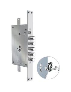 SERRATURA METALLO INFILARE 2951 PE-DM CR DM+F.SAGOM M2 TRIPL+SCR IP.MM 28 E.MM 68 DX/SX