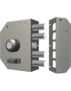 SERRATURA LEGNO APPLICARE 3050 CR C.POMPA M4+SCR+POMOLO E.MM 60 SX