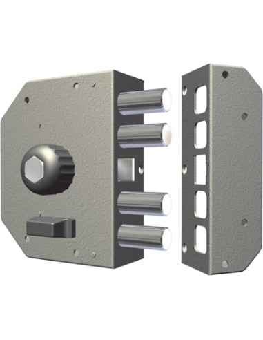 SERRATURA LEGNO APPLICARE 3050 CR C.POMPA M4+SCR+POMOLO E.MM 60 SX