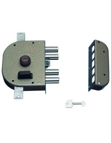 SERRATURA LEGNO APPLICARE 3250 CR C.POMPA M4 TRIPL+SCR E.MM 60 SX