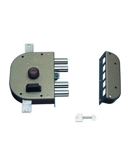 SERRATURA LEGNO APPLICARE 3250 CR C.POMPA M4 TRIPL+SCR E.MM 60 SX