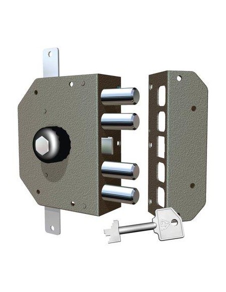 SERRATURA LEGNO APPLICARE 3250P CR C.POMPA M4+POMOLO TRIPL+SCR E.MM 60 SX