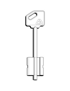 CHIAVE DOPPIA MAPPA CR 14 ORIGINALE OTTONE NICHELATO