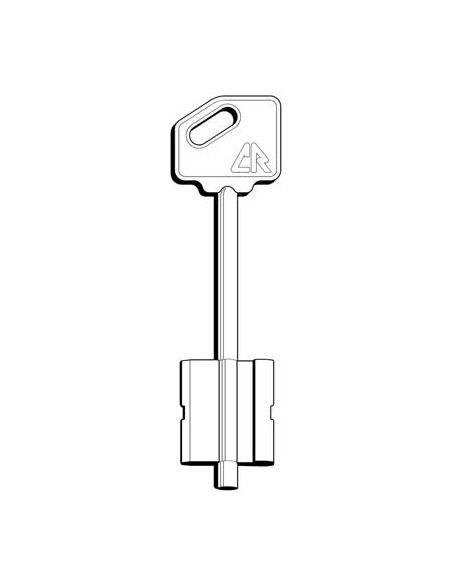 CHIAVE DOPPIA MAPPA CR 14 ORIGINALE OTTONE NICHELATO