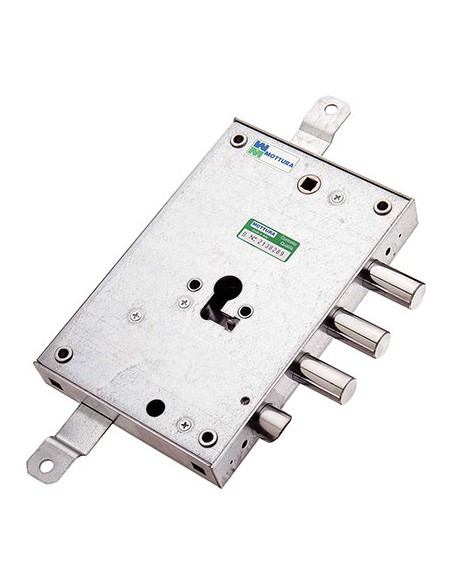 SERRATURA METALLO APPLICARE 85571 MOTTURA F.SAGOM M2 TRIPL+SCR IP.MM 37 E.MM 63 SX