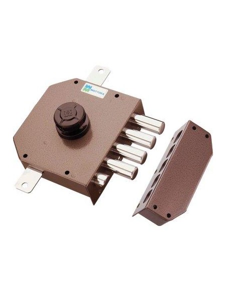 SERRATURA LEGNO APPLICARE 30631 MOTTURA C.POMPA M4 TRIPL+SCR + POMOLO E.MM 63 SX