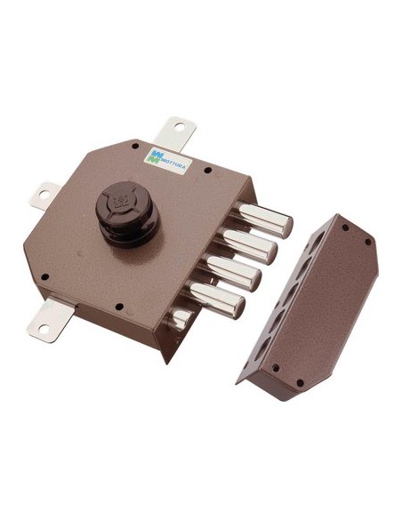 SERRATURA LEGNO APPLICARE 30651 MOTTURA C.POMPA M4 QUINT+SCR + POMOLO E.MM 63 SX