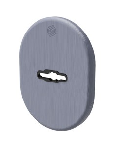 MOSTRINA PORTA BLINDATA 4301 SECUREMME DM OTTONE CROMO SATINATO MM 82X62