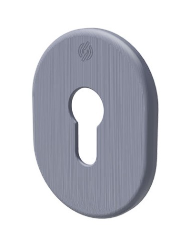 MOSTRINA PORTA BLINDATA 4302 SECUREMME F.SAGOM OTTONE CROMO SATINATO MM 62X82