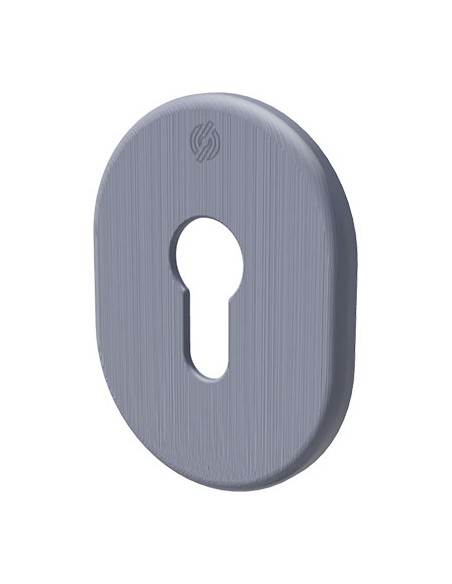 MOSTRINA PORTA BLINDATA 4302 SECUREMME F.SAGOM OTTONE CROMO SATINATO MM 62X82