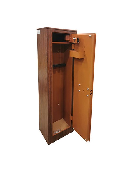 ARMADIO PORTA FUCILI WOOD 3 POSTI EFFE + TESORETTO CM 25X20 H.CM 145