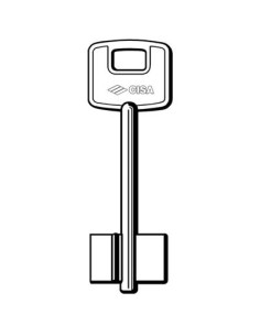 CHIAVE DOPPIA MAPPA CISA 82010 ORIGINALE CASSAFORTE OTTONE NICHELATO