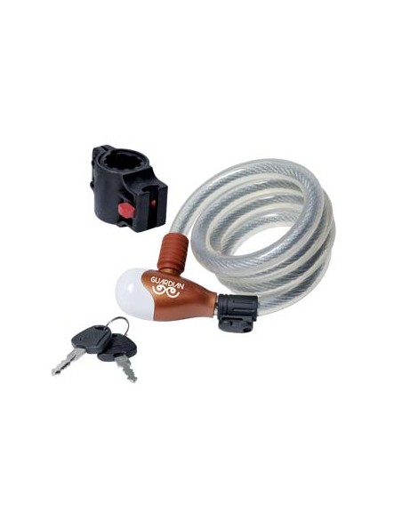 ANTIFURTO FUNE A SPIRALE BICI-MOTO 87322/10 ILSA ACCIAIO MM 8 CM 120 + SUPPORTO AUTOMATICO