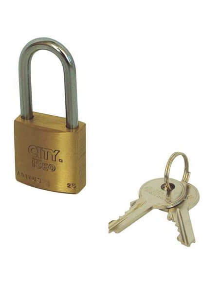LUCCHETTO ARCO LUNGO ADITUS KA ISEO OTTONE ARCO CROMATO CHIAVI 2 MM 40X47