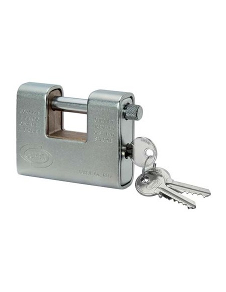 LUCCHETTO ANTISCASSO CORAZZATO YALE/CORBIN OTTONE ACCIAIO CROMATO CHIAVI 2 MM 91