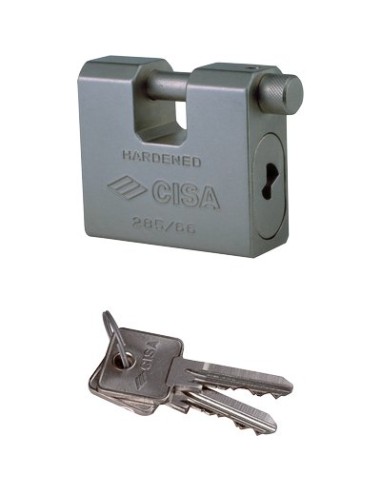 LUCCHETTO ANTISCASSO 2855L CISA ACCIAIO CARBONITRURATO CHIAVI 2 MM 66