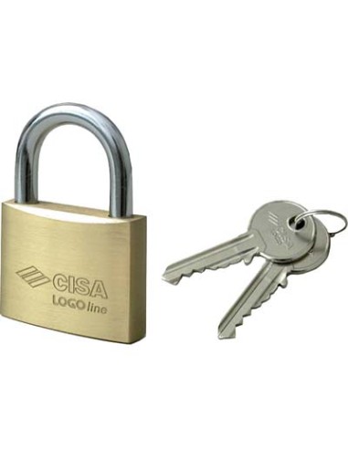 LUCCHETTO 21010 LOGO OTTONE ARCO CROMATO CHIAVI 2 MM 30